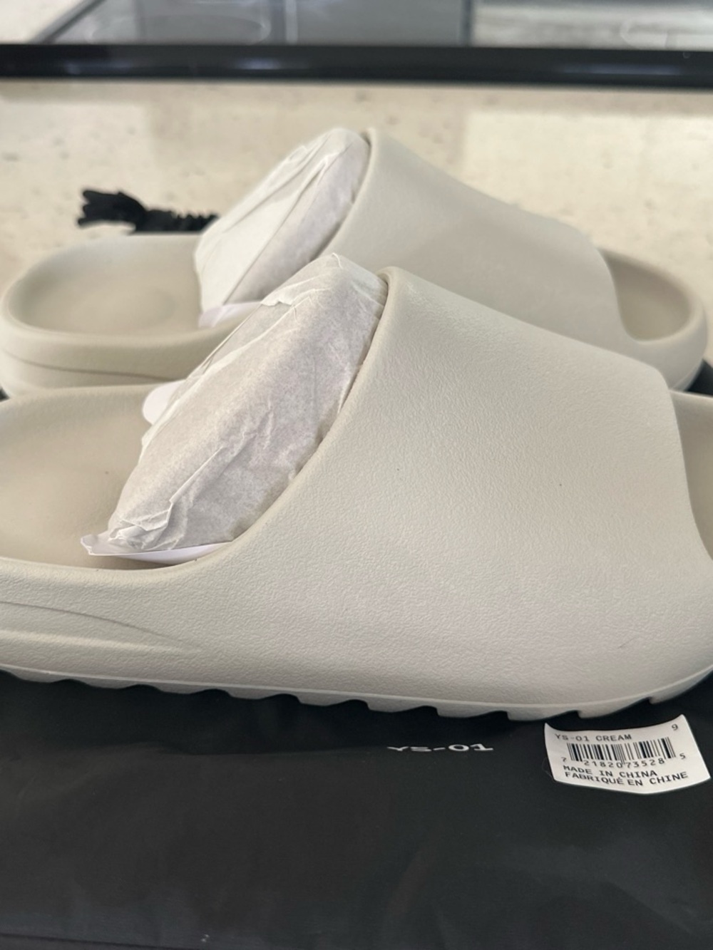 Yeezy Cream Slide Sandals for Men - Minimalist Single Strap